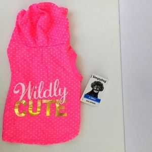 New Cute Hot Pink X-Small Dog Shirt w Hoodie